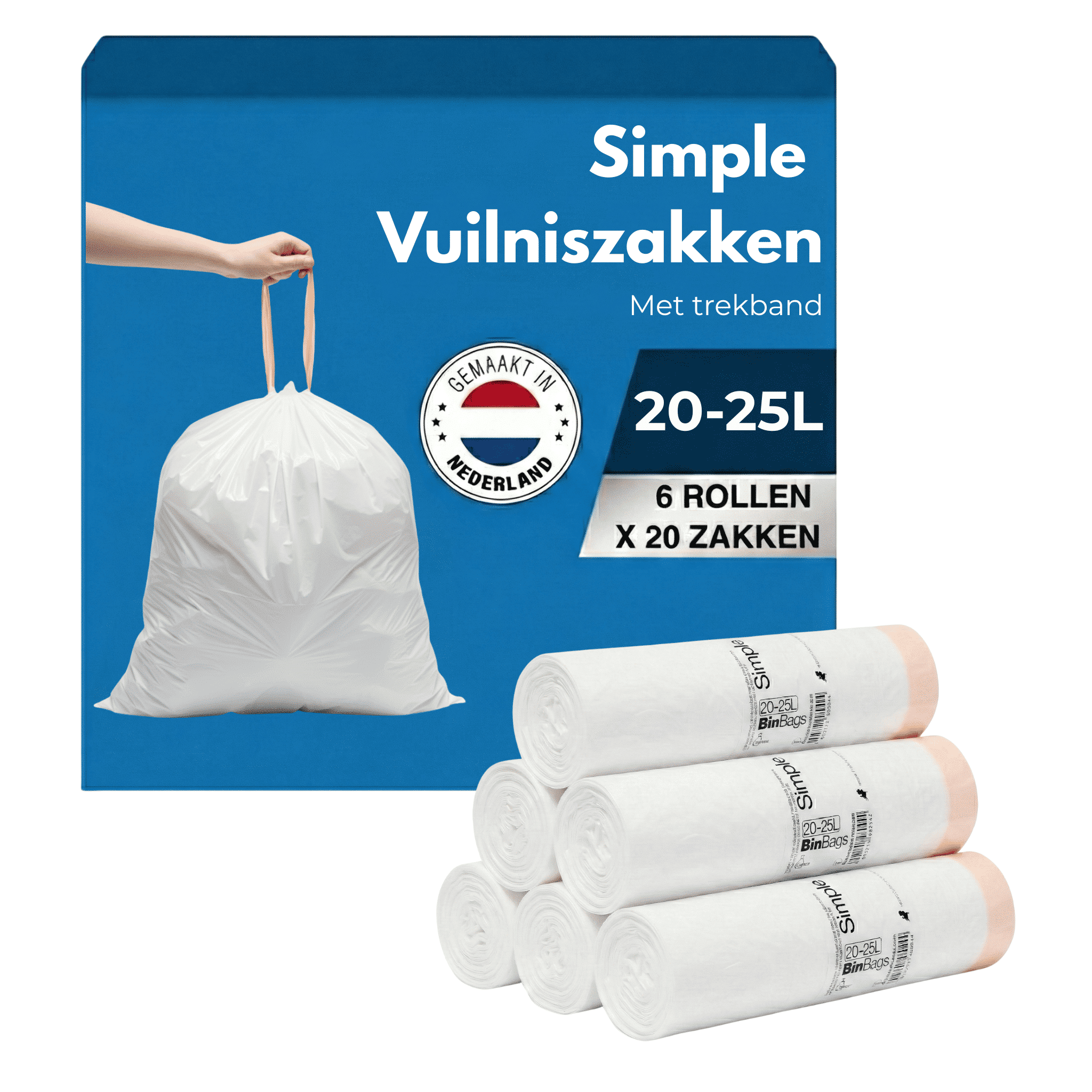 Simple Vuilniszakken 20-25 liter - 120 stuks