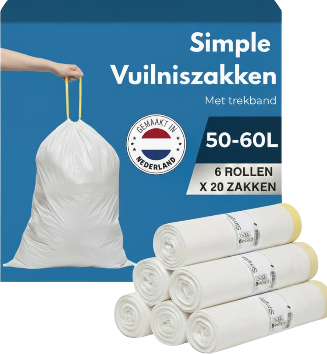Simple Vuilniszakken 50-60 liter - 120 stuks