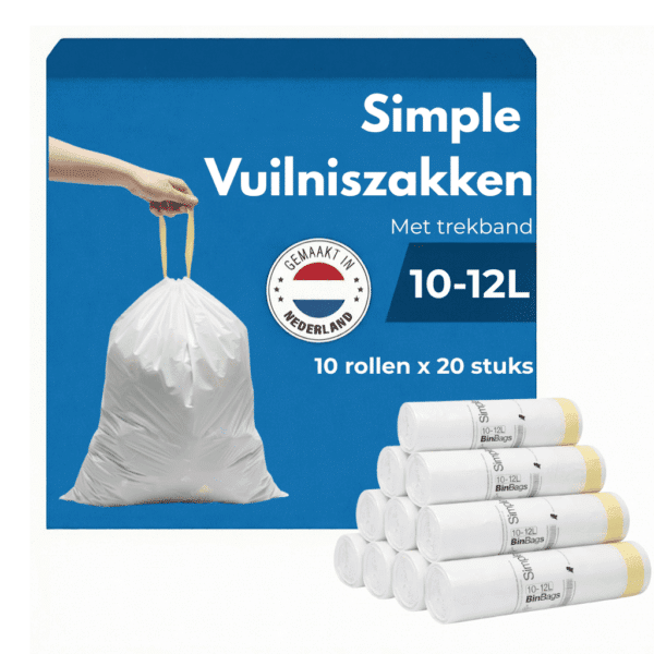 Simple Vuilniszakken 10 liter - 200 stuks - Geschikt voor Brabantia code C