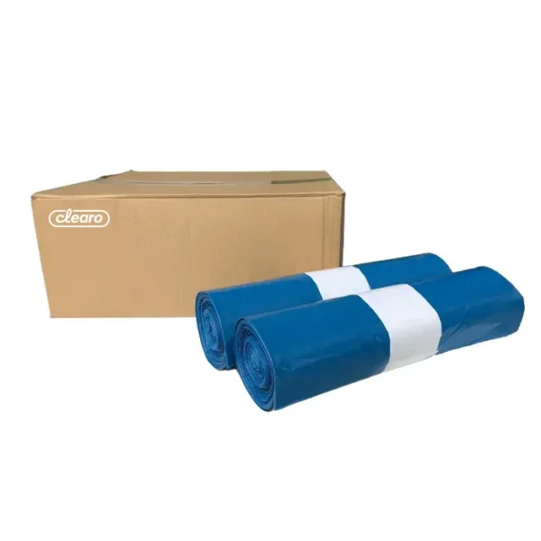 100 Containervuilniszakken 240 liter blauw | Extra sterk | 10 stuks per rol | Doos 10 rollen