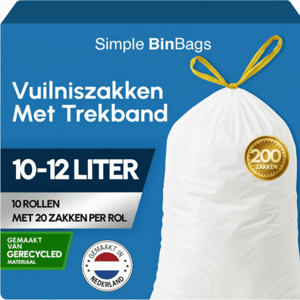 Simple Vuilniszakken 10 liter - 200 stuks - Geschikt voor Brabantia code C