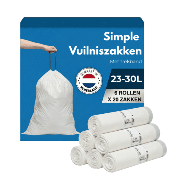 Simple Vuilniszakken 23-30 liter - 120 stuks - Geschikt voor Brabantia code G