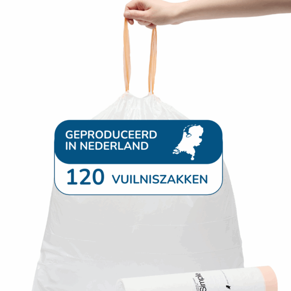 Simple Vuilniszakken 20-25 liter - 120 stuks - Geschikt voor Brabantia code J