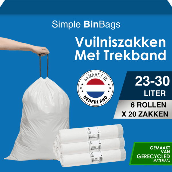 Simple Vuilniszakken 23-30 liter - 120 stuks - Geschikt voor Brabantia code G