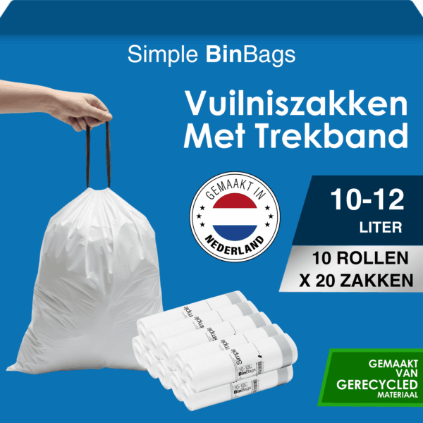 Simple Vuilniszakken 10-12 liter - 200 stuks - Geschikt voor Simplehuman code C